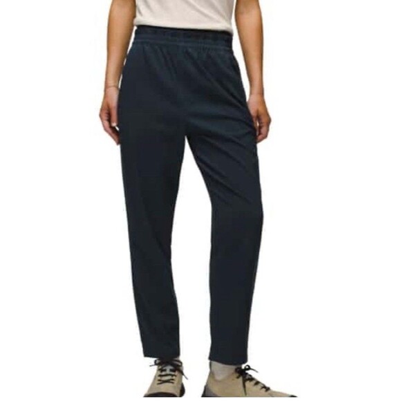 prAna NEW Wonderland Rocks Pant Small Night Blue Stretch Pockets Hiking Pull On - Picture 1 of 16